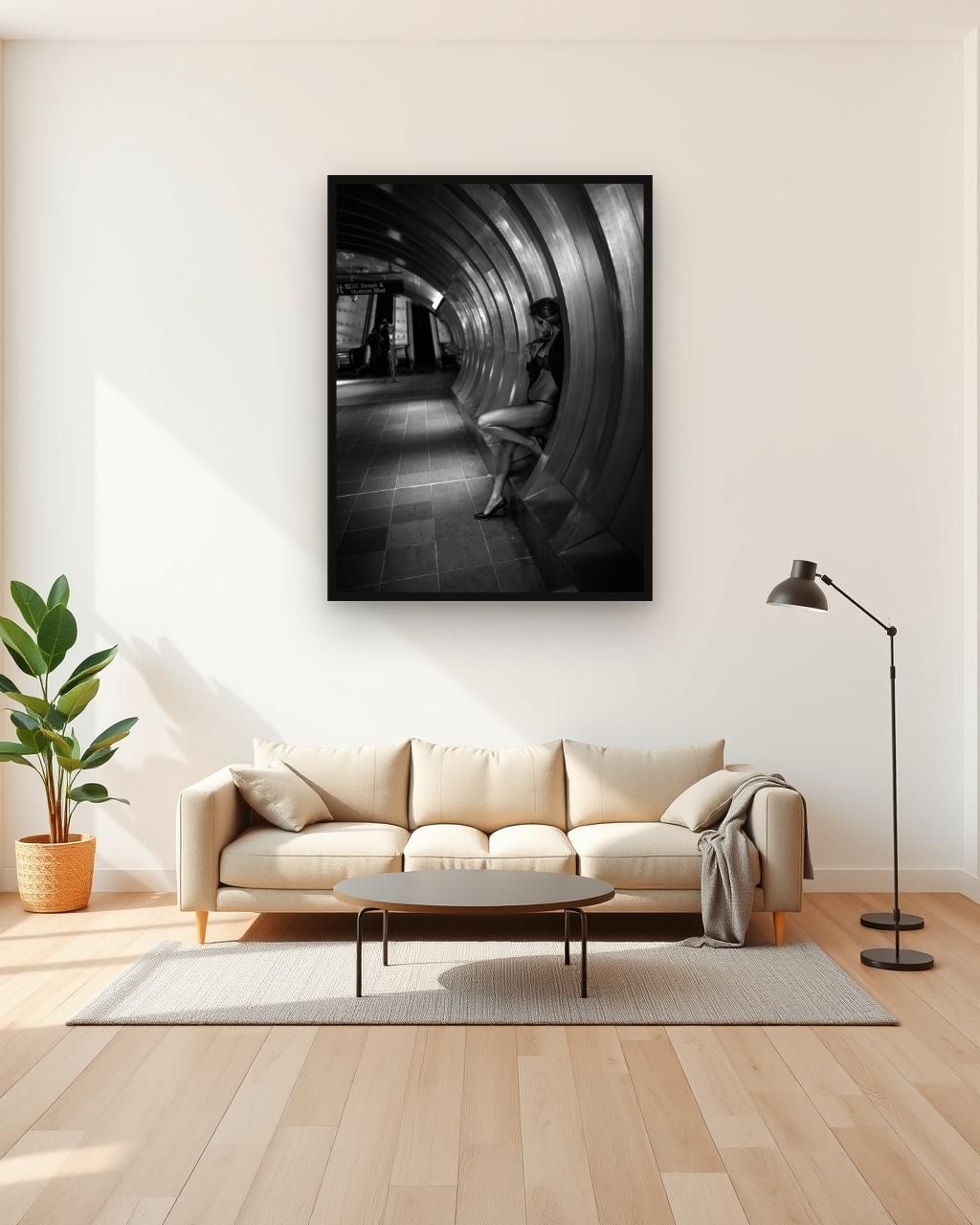 34th Street by Soul in Prints framed in a room