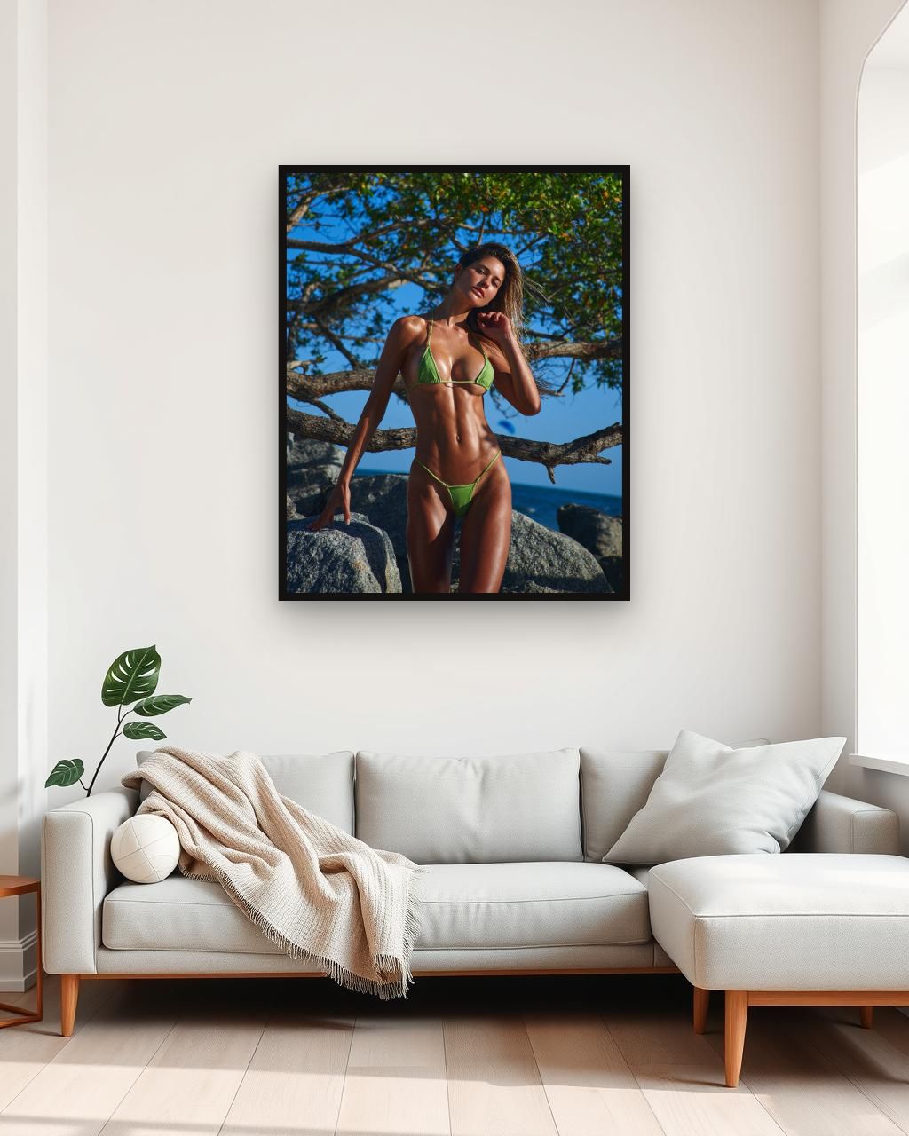 Calm by Soul in Prints framed in a room