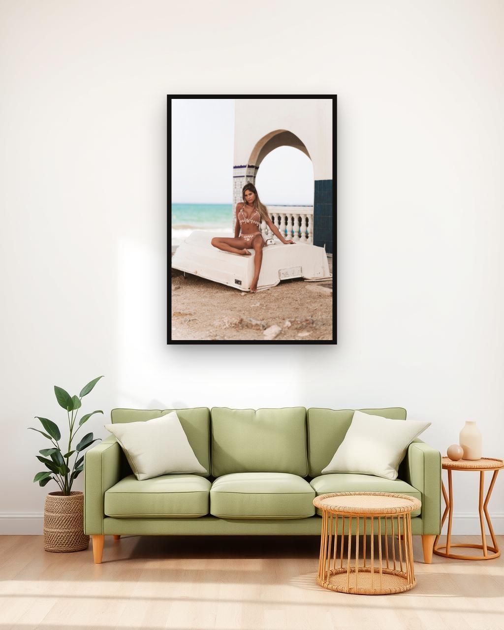 Castaway by Soul in Prints framed in a room