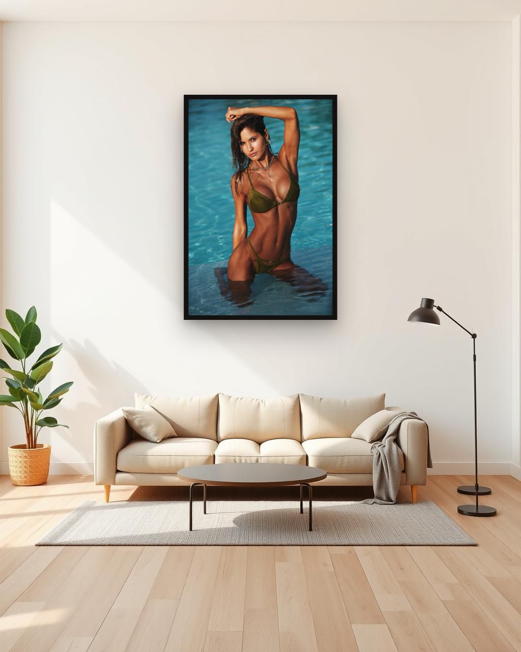 Emerald I by Soul in Prints framed in a room