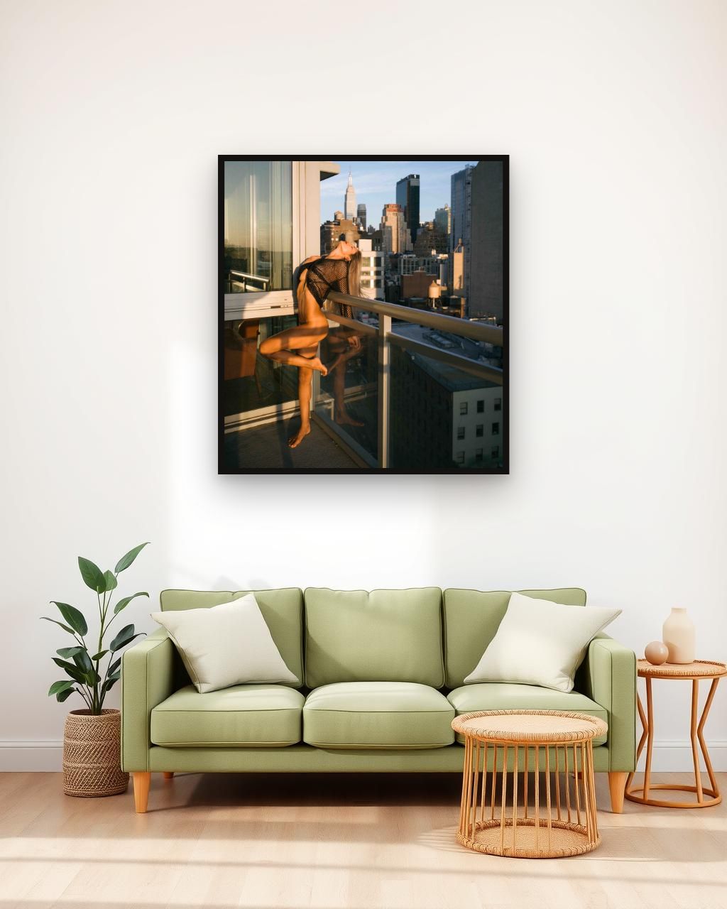 Empire State of Mind by Soul in Prints framed in a room