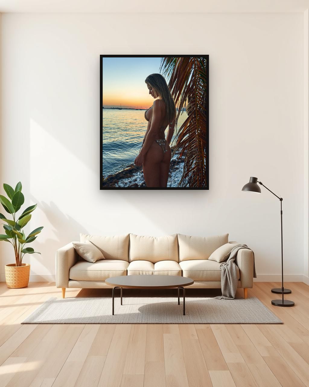 Golden Hour I by Soul in Prints framed in a room