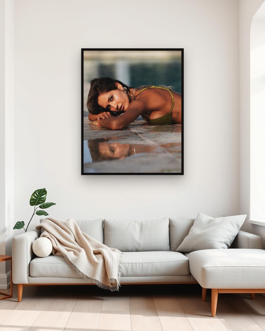 Reflection II by Soul in Prints framed in a room