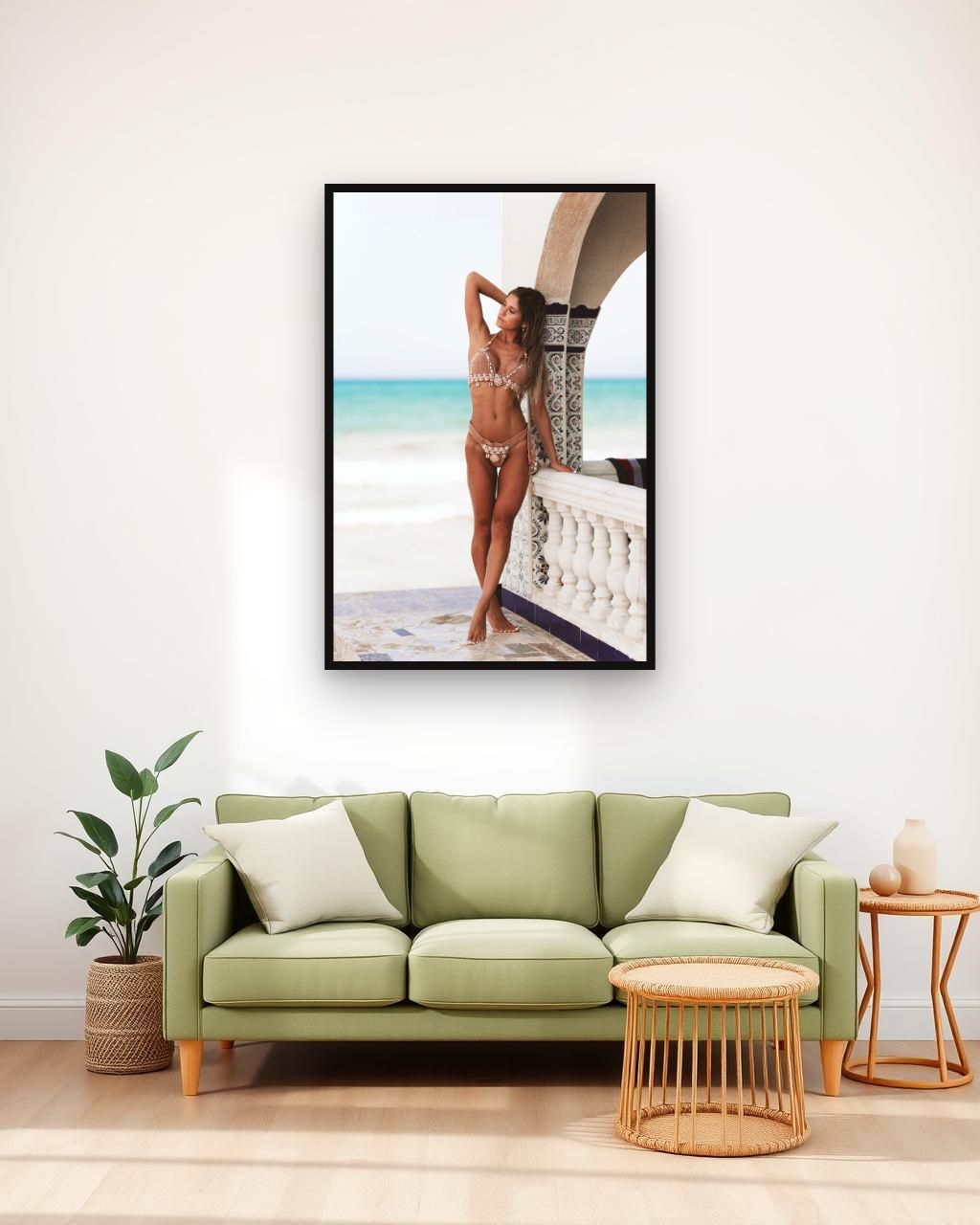 Reverie by Soul in Prints framed in a room
